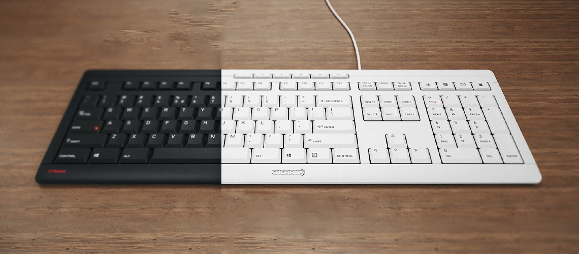 Die Tastatur für Büro CHERRY JK8500DE0 GRAU WEISS DE