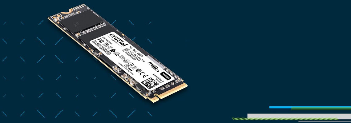 Durchsatzraten der Festplatte von bis zu 565 MB/s im Mixed Modus CRUCIAL P1 500GB M.2 PCIe NVMe