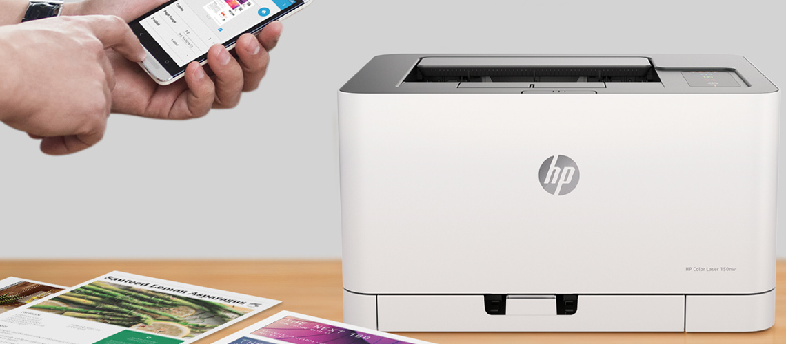 Der Laserdrucker mit der HP Smart App HP 150nw Farbe