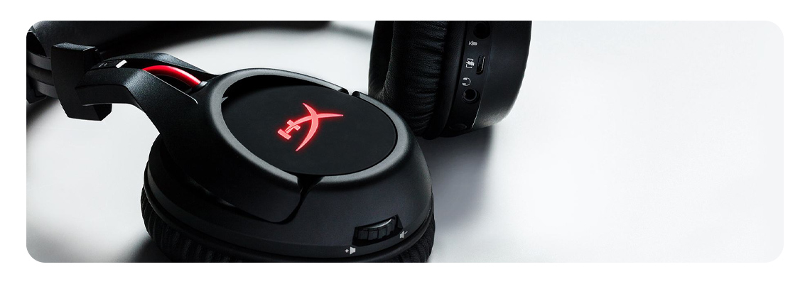 Audio- und Mikrofonregler im Kopfhörer HYPERX Cloud Flight Gaming Headset